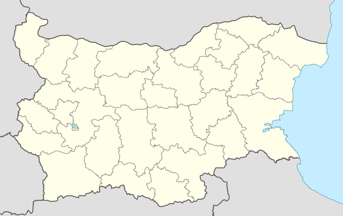 žemėlapis Bulgarija vektorinis žemėlapis