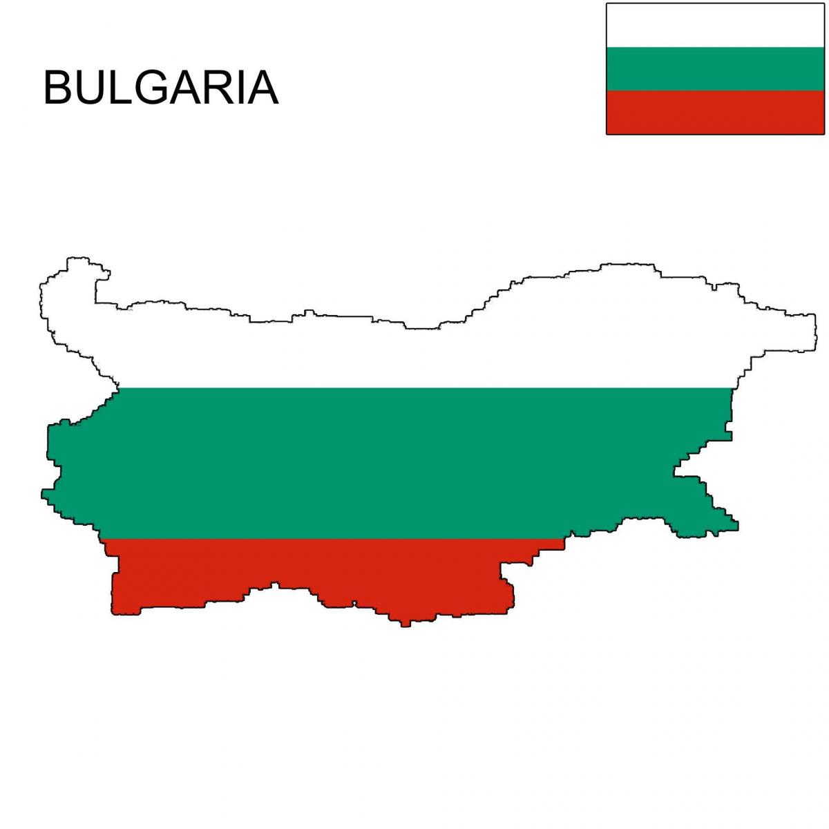 Bulgarijos žemėlapis, vėliava