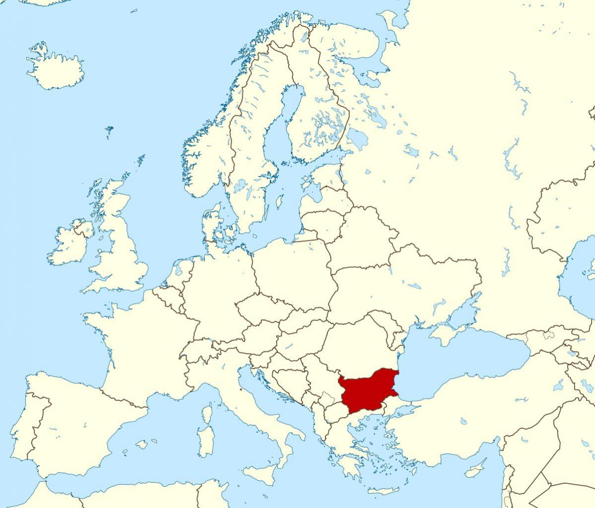 pasaulio žemėlapis, kuriame Bulgarija