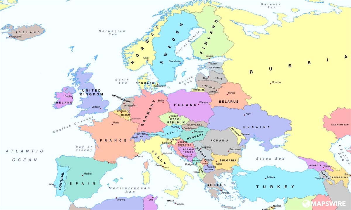 europos žemėlapis, rodantis, Bulgarija