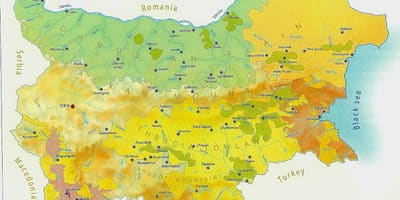 Žemėlapis Bulgarija klimato