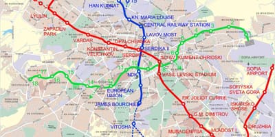 Žemėlapis metro Bulgarija