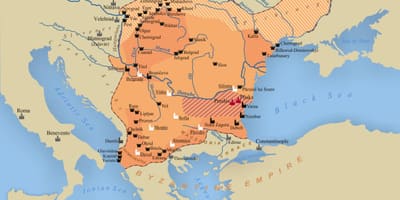 Žemėlapis bulgarų imperija