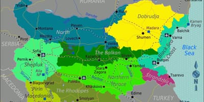 Žemėlapis Bulgarijos oro uostai