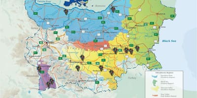 Žemėlapis bulgarijos vyno
