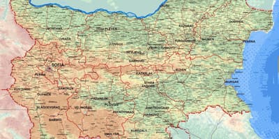 Žemėlapis detalus planas Bulgarija